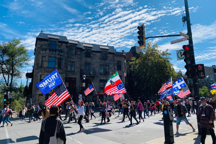 One Hundred Thousand Canadians Protest Lockdown Orders While Waving Trump 2020 Flags – “USA, USA, USA”