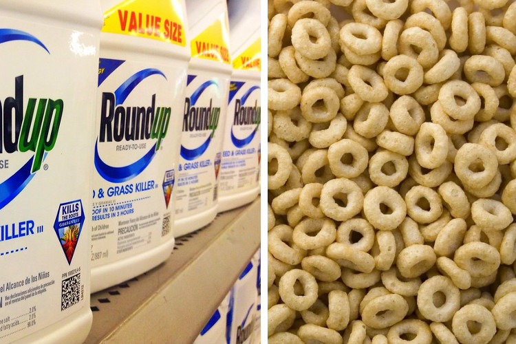 Round Up herbicide and cheerios